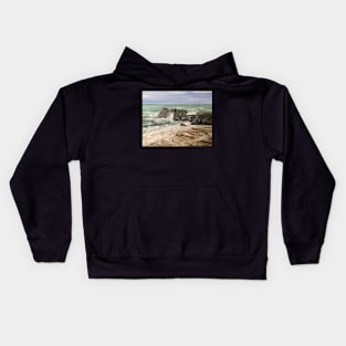 New Quay Beach West Wales Kids Hoodie